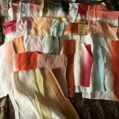 ぼかし八掛　正絹　ハギレ　27枚まとめ売り