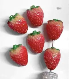 カスタムボールペン対応ビーズ　立体いちごビーズ