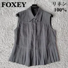 フォクシーニューヨーク / フレンチスリーブ ブラウス ネイビー 