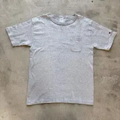 champion T1011 ポケット付 アメリカ製 グレー Mサイズ