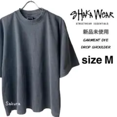 シャカウェア 新品未使用 ガーメントダイ ドロップショルダーTシャツ スミ M