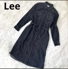 Lee デニム ワンピース ロング シャツワンピ M 美品 希少 レア ベルト付