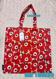 新品　marimekko マリメッコ トートバッグ　レッド　ウニッコ　ピエニ　赤