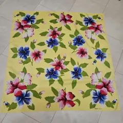 RALPH LAUREN　シルクスカーフ　ハイビスカス柄