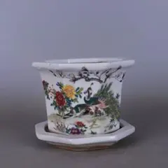 八角形の陶磁器鉢 花と鳥のデザイン 八角形の陶磁器鉢 花と鳥のデザイン - メルカリ