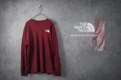 THE NORTH FACE バックプリント ロングスリーブTシャツ ボルドー系
