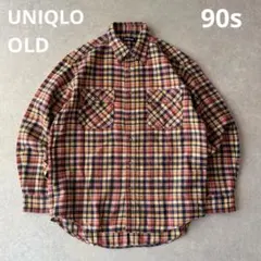 90s OLD UNIQLO ネルシャツ アクリル archive Y2K