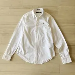 ラルフローレン オックスフォードシャツ ボタンダウン ポニー刺繍 白 S