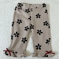 花柄ベージュレギンス 90cm