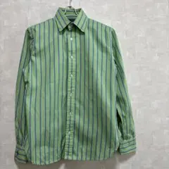 【極美品】ラルフローレン マルチストライプシャツ 9号 M グリーン パープル