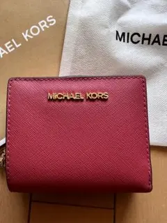 【ほぼ未使用】MICHAEL KORS マイケルコース　ピンク系　二つ折り財布