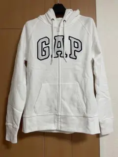 【新品未使用】　GAP フルジップパーカー XS ホワイト　裏起毛
