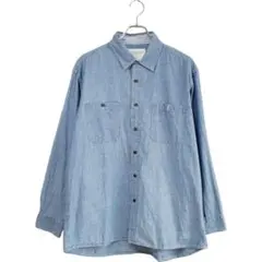 Greatee グリーティー デニムシャツ ロールアップ ビッグシルエット 2L