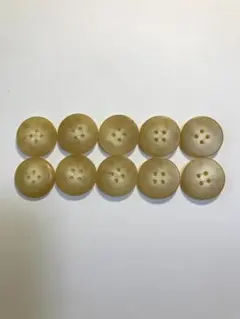 BT017B　樹脂系ボタン　ベージュ　平型4つ穴　23ｍｍ　10個