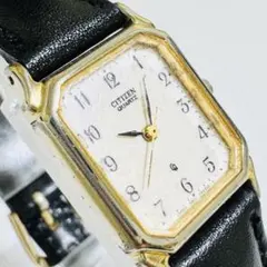 SEIKO タンク QZ ダークグレー スクエア ユニセックス 時計 新品電池