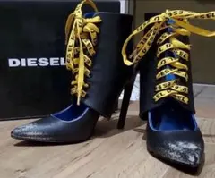DIESEL ハイヒールパンプス シューズ ショートブーツ 革2way