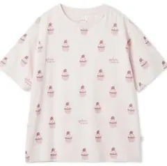 ジェラートピケ　カップケーキ柄　ピンク　Tシャツ 新品未使用