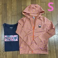 ROXY  長袖ラッシュガードS未使用＋半袖ロゴTシャツS