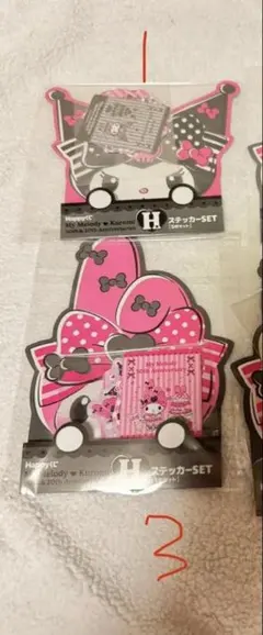 マイメロ　クロミ　HAPPYくじ　ステッカーセット