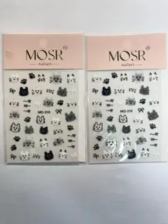 MOSR ネイルシール 猫 MO-310 2枚セット