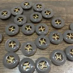 グレー ボタン レトロボタン　アンティークボタン