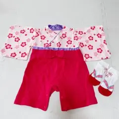 ベビー袴70ー80センチ　靴下付き