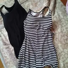 ユニクロ カップ付きマキシ丈ワンピース  2着セット