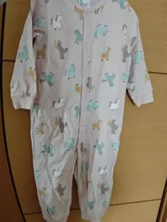 H&M ユニコーン総柄 足つき長袖カバーオール 86サイズ