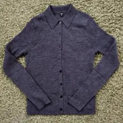 ユニクロ ダークグレー 長袖セーター