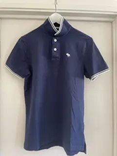 ネイビー ポロシャツ ストライプ袖口