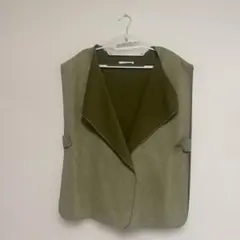 レトロガール　フリーサイズ　ベスト　オリーブ系のサムネイル