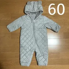 <専用です>ユニクロ　ライトウォームパテッド　クマ耳オールインワン　60