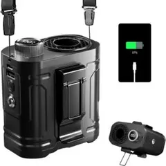 腰掛け扇風機 ベルトファン 一台4役 12000mAh大容量 最大45時間動作②