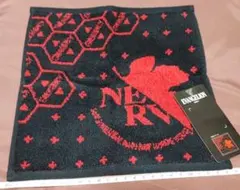 エヴァンゲリオン タオル 黒赤 約25cm