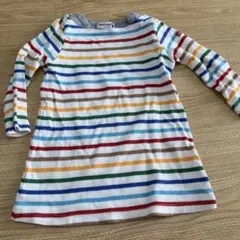 ミキハウス マルチボーダー ワンピース 80cm