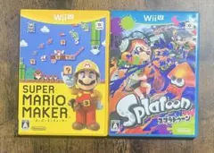 Wii U ソフト スーパーマリオメーカー スプラトゥーン 2本セット