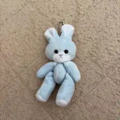 水色ウサギのキーホルダー