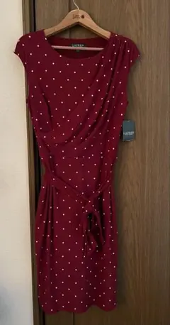 ☆ 未使用品 LAUREN RALPH LAUREN ドット柄ラップドレス 10のサムネイル