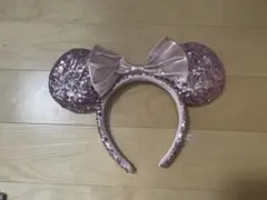 ディズニ　ミニーマウス　 カチューシャ スパンコール ピンク