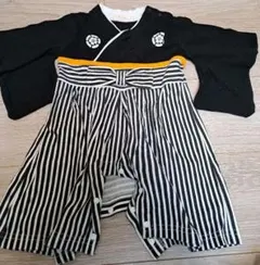 ベビー用袴　70 ロンパース　男の子　100日　木のプレートセット