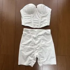 ブライダルインナー（D70ローバックビスチェ・Lサイズハイウエストガードル）