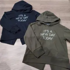 双子　トレーナーフ　トップス　ロンT　フード付きトレーナー 燕尾