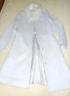 【MISCH MASCH】 ライトブルーロングコート ファー付き