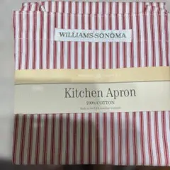 旧ロゴ仕様　Williams-Sonoma キッチンエプロン ストライプのサムネイル