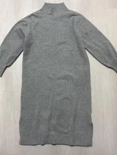 最終値下げ！ITS'DEMO グレー タートルネックニットワンピース