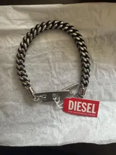 DIESEL チェーンブレスレット シルバー/ブラック