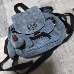 お値下げKipling キプリング ミニリュック 青 モンキー キーホルダー付き