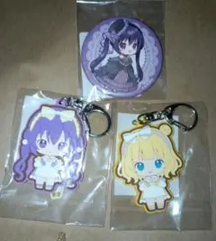 ごちうさキーホルダー2個セット＋缶バッジ
