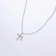 再入荷【新品・匿名配送・送料込み】ダブルクロス シルバーカラー ネックレスのサムネイル