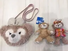 シェリーメイ ぬいぐるみバッジ 肩掛けポシェット 35周年　ダッフィーぬいぐるみ